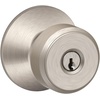 image:imageSchlage F10 BWE 622 Bowery Door Knob Hall amp Closet Passage Lock Matte BlackSatin Nickel