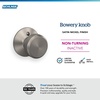 image:imageSchlage F10 BWE 622 Bowery Door Knob Hall amp Closet Passage Lock Matte BlackSatin Nickel