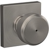 image:imageSchlage F10 BWE 622 Bowery Door Knob Hall amp Closet Passage Lock Matte BlackSatin Nickel