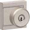 image:imageSchlage F10 BWE 622 Bowery Door Knob Hall amp Closet Passage Lock Matte BlackSatin Nickel