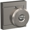 image:imageSchlage F10 BWE 622 Bowery Door Knob Hall amp Closet Passage Lock Matte BlackSatin Nickel