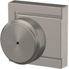 image:imageSchlage F10 BWE 622 Bowery Door Knob Hall amp Closet Passage Lock Matte BlackSatin Nickel