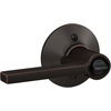 image:imageSchlage F10 LAT 622 CEN Latitude Door Lever with Century Trim Hall amp Closet Passage Lock Matte BlackAged Bronze