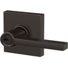 image:imageSchlage F10 LAT 622 CEN Latitude Door Lever with Century Trim Hall amp Closet Passage Lock Matte BlackAged Bronze