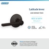 image:imageSchlage F10 LAT 622 CEN Latitude Door Lever with Century Trim Hall amp Closet Passage Lock Matte BlackAged Bronze