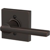 image:imageSchlage F10 LAT 622 CEN Latitude Door Lever with Century Trim Hall amp Closet Passage Lock Matte BlackAged Bronze