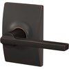 image:imageSchlage F10 LAT 622 CEN Latitude Door Lever with Century Trim Hall amp Closet Passage Lock Matte BlackAged Bronze