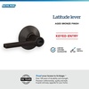 image:imageSchlage F10 LAT 622 CEN Latitude Door Lever with Century Trim Hall amp Closet Passage Lock Matte BlackAged Bronze