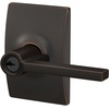 image:imageSchlage F10 LAT 622 CEN Latitude Door Lever with Century Trim Hall amp Closet Passage Lock Matte BlackAged Bronze