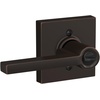 image:imageSchlage F10 LAT 622 CEN Latitude Door Lever with Century Trim Hall amp Closet Passage Lock Matte BlackAged Bronze
