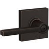 image:imageSchlage F10 LAT 622 CEN Latitude Door Lever with Century Trim Hall amp Closet Passage Lock Matte BlackAged Bronze