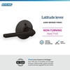 image:imageSchlage F10 LAT 622 CEN Latitude Door Lever with Century Trim Hall amp Closet Passage Lock Matte BlackAged Bronze