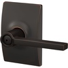 image:imageSchlage F10 LAT 622 CEN Latitude Door Lever with Century Trim Hall amp Closet Passage Lock Matte BlackAged Bronze