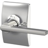image:imageSchlage F10 LAT 622 CEN Latitude Door Lever with Century Trim Hall amp Closet Passage Lock Matte BlackBright Chrome