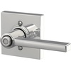 image:imageSchlage F10 LAT 622 CEN Latitude Door Lever with Century Trim Hall amp Closet Passage Lock Matte BlackBright Chrome