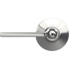 image:imageSchlage F10 LAT 622 CEN Latitude Door Lever with Century Trim Hall amp Closet Passage Lock Matte BlackBright Chrome