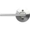 image:imageSchlage F10 LAT 622 CEN Latitude Door Lever with Century Trim Hall amp Closet Passage Lock Matte BlackBright Chrome