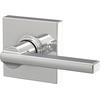 image:imageSchlage F10 LAT 622 CEN Latitude Door Lever with Century Trim Hall amp Closet Passage Lock Matte BlackBright Chrome