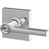 image:imageSchlage F10 LAT 622 CEN Latitude Door Lever with Century Trim Hall amp Closet Passage Lock Matte BlackBright Chrome