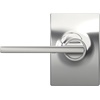 image:imageSchlage F10 LAT 622 CEN Latitude Door Lever with Century Trim Hall amp Closet Passage Lock Matte BlackBright Chrome