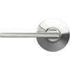 image:imageSchlage F10 LAT 622 CEN Latitude Door Lever with Century Trim Hall amp Closet Passage Lock Matte BlackBright Chrome