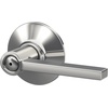 image:imageSchlage F10 LAT 622 CEN Latitude Door Lever with Century Trim Hall amp Closet Passage Lock Matte BlackBright Chrome
