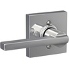 image:imageSchlage F10 LAT 622 CEN Latitude Door Lever with Century Trim Hall amp Closet Passage Lock Matte BlackBright Chrome
