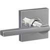 image:imageSchlage F10 LAT 622 CEN Latitude Door Lever with Century Trim Hall amp Closet Passage Lock Matte BlackBright Chrome