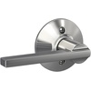 image:imageSchlage F10 LAT 622 CEN Latitude Door Lever with Century Trim Hall amp Closet Passage Lock Matte BlackBright Chrome