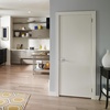 image:imageSchlage F10 LAT 622 CEN Latitude Door Lever with Century Trim Hall amp Closet Passage Lock Matte BlackBright Chrome
