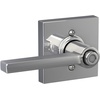 image:imageSchlage F10 LAT 622 CEN Latitude Door Lever with Century Trim Hall amp Closet Passage Lock Matte BlackBright Chrome