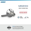 image:imageSchlage F10 LAT 622 CEN Latitude Door Lever with Century Trim Hall amp Closet Passage Lock Matte BlackBright Chrome