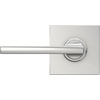 image:imageSchlage F10 LAT 622 CEN Latitude Door Lever with Century Trim Hall amp Closet Passage Lock Matte BlackBright Chrome