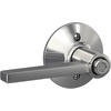 image:imageSchlage F10 LAT 622 CEN Latitude Door Lever with Century Trim Hall amp Closet Passage Lock Matte BlackBright Chrome
