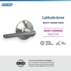 image:imageSchlage F10 LAT 622 CEN Latitude Door Lever with Century Trim Hall amp Closet Passage Lock Matte BlackBright Chrome