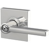 image:imageSchlage F10 LAT 622 CEN Latitude Door Lever with Century Trim Hall amp Closet Passage Lock Matte BlackBright Chrome