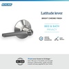 image:imageSchlage F10 LAT 622 CEN Latitude Door Lever with Century Trim Hall amp Closet Passage Lock Matte BlackBright Chrome
