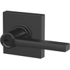 image:imageSchlage F10 LAT 622 CEN Latitude Door Lever with Century Trim Hall amp Closet Passage Lock Matte BlackMatte Black