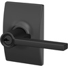 image:imageSchlage F10 LAT 622 CEN Latitude Door Lever with Century Trim Hall amp Closet Passage Lock Matte BlackMatte Black