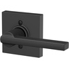 image:imageSchlage F10 LAT 622 CEN Latitude Door Lever with Century Trim Hall amp Closet Passage Lock Matte BlackMatte Black