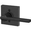 image:imageSchlage F10 LAT 622 CEN Latitude Door Lever with Century Trim Hall amp Closet Passage Lock Matte BlackMatte Black