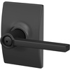 image:imageSchlage F10 LAT 622 CEN Latitude Door Lever with Century Trim Hall amp Closet Passage Lock Matte BlackMatte Black