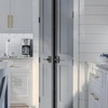 image:imageSchlage F10 LAT 622 CEN Latitude Door Lever with Century Trim Hall amp Closet Passage Lock Matte BlackMatte Black