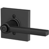 image:imageSchlage F10 LAT 622 CEN Latitude Door Lever with Century Trim Hall amp Closet Passage Lock Matte BlackMatte Black