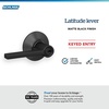 image:imageSchlage F10 LAT 622 CEN Latitude Door Lever with Century Trim Hall amp Closet Passage Lock Matte BlackMatte Black
