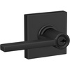 image:imageSchlage F10 LAT 622 CEN Latitude Door Lever with Century Trim Hall amp Closet Passage Lock Matte BlackMatte Black
