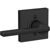 image:imageSchlage F10 LAT 622 CEN Latitude Door Lever with Century Trim Hall amp Closet Passage Lock Matte BlackMatte Black