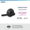image:imageSchlage F10 LAT 622 CEN Latitude Door Lever with Century Trim Hall amp Closet Passage Lock Matte BlackMatte Black