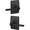 image:imageSchlage F10 LAT 622 CEN Latitude Door Lever with Century Trim Hall amp Closet Passage Lock Matte BlackMatte Black