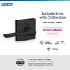 image:imageSchlage F10 LAT 622 CEN Latitude Door Lever with Century Trim Hall amp Closet Passage Lock Matte BlackMatte Black